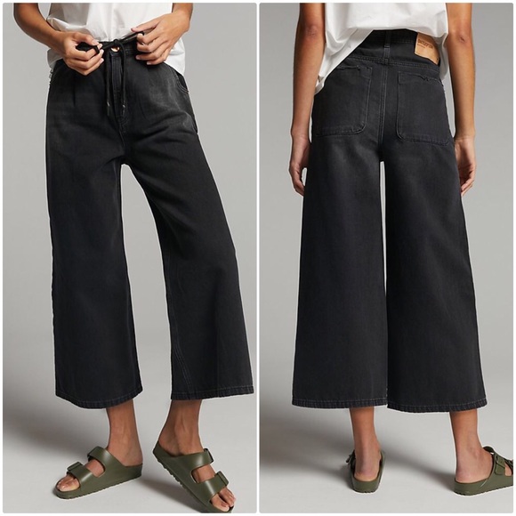 NWT ANTHROPOLOGIE ONE TEASPOON STERLING ULTRA HIGH RISE WIDE LEG JEANS - Picture 3 of 5